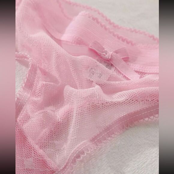 Sexy Mesh Bow Frill Trim Thong (SIZE XS) - Picture 4 of 5